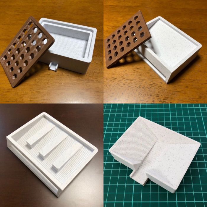 3Dプリンターで製作した石鹸ケース